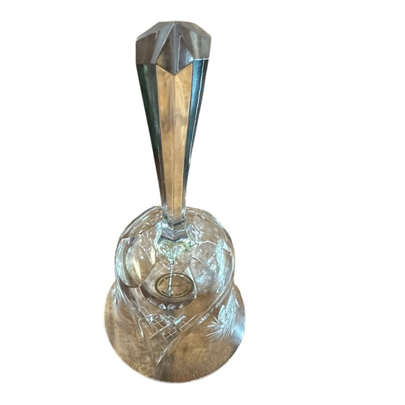 Vintage Handcut Full Lead Crystal Bell 24% PBO Starbursts Made in Hungary - Picture 2 of 9